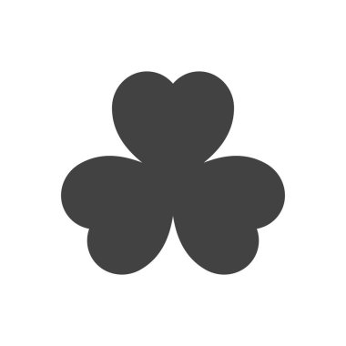 Beyaz arkaplanda izole edilmiş üç yapraklı yonca simgesi vektörü