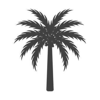 hurma ağacı simgesi düz vektör çizimi