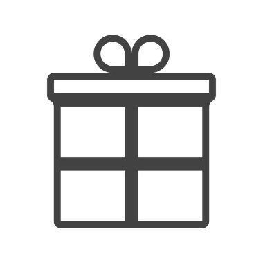 satır simgesi hediyesi beyaz arkaplanda izole edildi