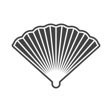 fan sembolü Çin yeni yılı beyaz arka planda izole