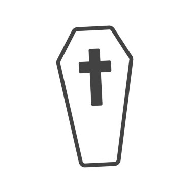 çizgi simgesi mezar bahçesi veya mezar taşı simgesi düz vektör illüstrasyonu