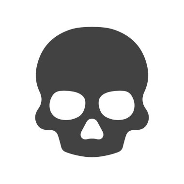 death skull icon symbol flat vector illustration clipart