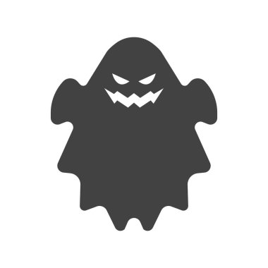 Korkunç hayalet sembolü vektör düz çizim