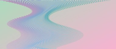 Akan noktalı çizgiler içeren soyut dalga vektör illüstrasyonunu büyülemek 