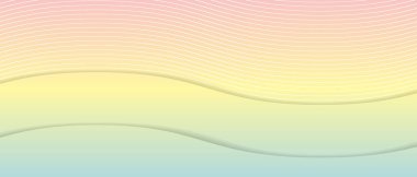 pürüzsüz soyut dalga vektör illüstrasyonunda yumuşak pastel renklerin bir karışımı ve akış çizgileri geri gorund