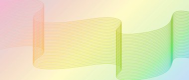 Soyut Akan Kurdele Dalga Vektörü İllüstrasyonu