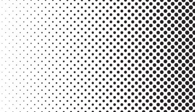 Kademeli geçiş küçük noktalardan büyük noktalara dönüşür. Gradyan yarım ton noktalarının vektör çizimi