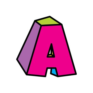 Harf Bir logo vektörü Renkli oyuncu beyaz arkaplan izole