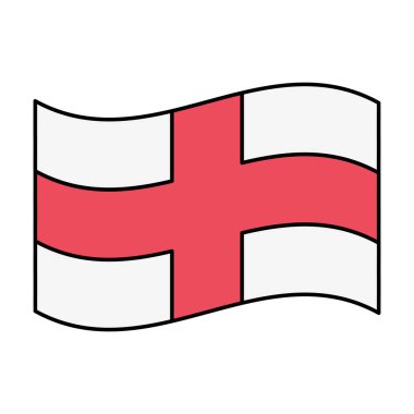 İngiliz bayrağı vektör simgesi çizimi 