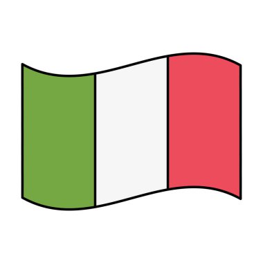 İtalyan bayrak vektör element illüstrasyonu 