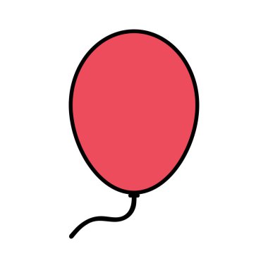 kırmızı parti balon vektör çizimi