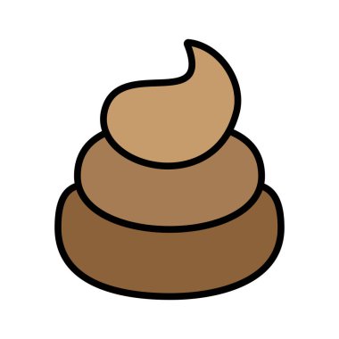 Siyah çizgili kaka simgesi tasarım vektörü illüstrasyonu