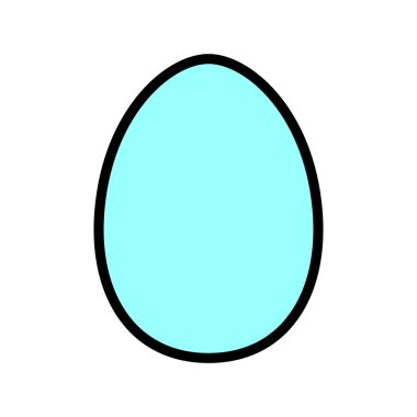 Açık mavi paskalya yumurtası vektör çizimi