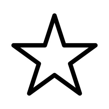 çizgi simgesi yıldız tasarım vektörü düz