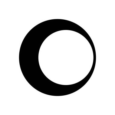 beyaz arkaplanda izole edilmiş hilal oluşum ikonu vektörü