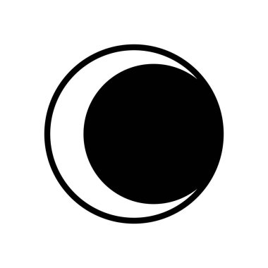 Hilal şeklindeki ay dairesel tasarım vektör çizimi