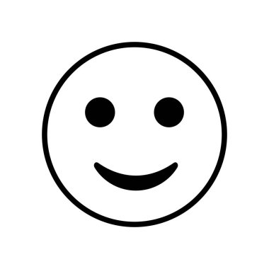 çizgi simgesi gülen yüz tasarım vektörü çizimi