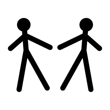 iki çubuk figürü tasarım vektörü