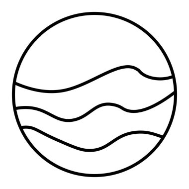 çember çizgisi simgesi dalga su çizgisi vektörü