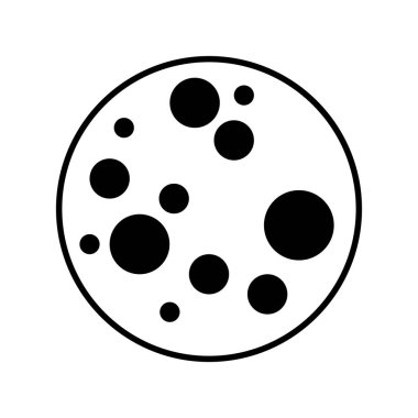 daire çizgisi simgesi düz ay vektörü