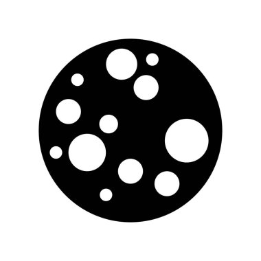 siyah ve beyaz ay simgesi minimalist tasarım vektörü