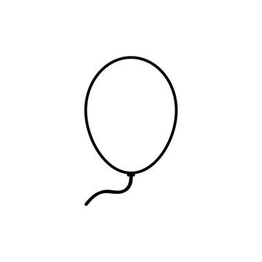 beyaz arkaplanda balon vektör simgesi çizgisi