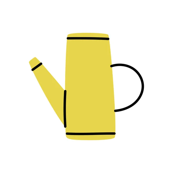 Simples Lata Rega Amarela Desenhos Animados Ilustração Vetorial Plana —  Vetores de Stock