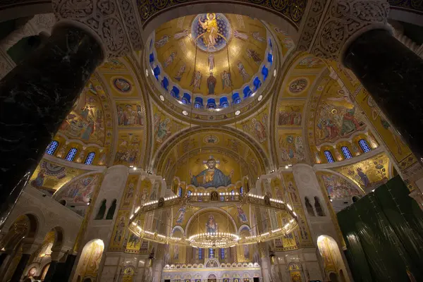 stock image Belgrade, Serbia - Inside of Saint Sava Temple