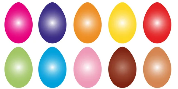 Пасхальний Веб Банер Різнокольоровими Розфарбованими Великодніми Яйцями Великодні Яйця Різною — стоковий вектор