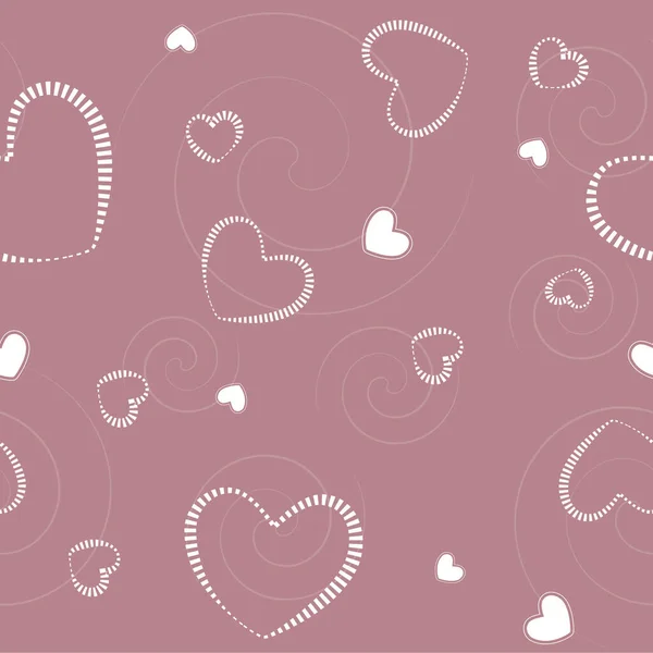 Seamless Pattern Hearts Pink Purple Background Vector Eps10 — Stock Vector