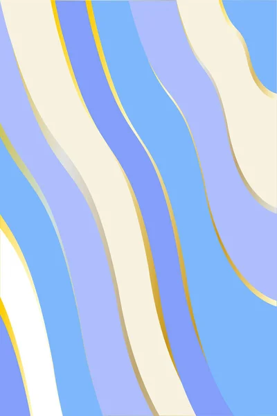 Яскравий Ніжний Синій Золотим Абстрактним Шаблоном Листівок Вектор Eps10 — стоковий вектор