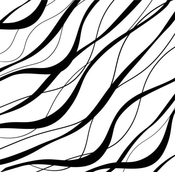 Vektor Abstrakte Weiße Hintergrund Schwarze Geschwungene Linien Banner Vorlage Eps10 — Stockvektor