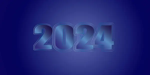 Mutlu Yıllar 2024 Poster Afiş Tebrik Için 2024 Vektör Arkaplan — Stok Vektör