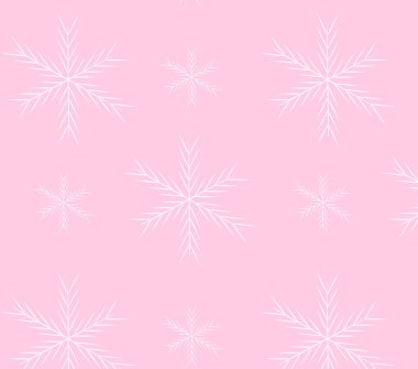 Noel kusursuz pembe kar taneleri deseni. Vektör EPS10