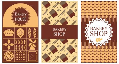 Fırın, fırın, yemek pişirme, tatlı, şekerleme, poster, afiş, kapak, broşür, menü için reklam broşürleri..