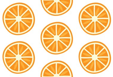 Minimalist tarzda turuncu meyvesiz desen. Vektör illüstrasyonu.