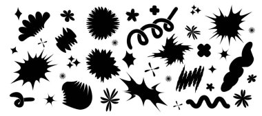 Acımasız bir figür. Acımasız modern çağdaş figür. Soyut geometrik şekiller ve simgeler. İsviçre tasarım estetiği.