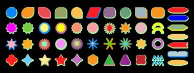 Acımasız, çağdaş bir figür. Soyut geometrik şekiller ve simgeler. İsviçreli tasarım estetiği. Moda 90 'ların retro tarzı.