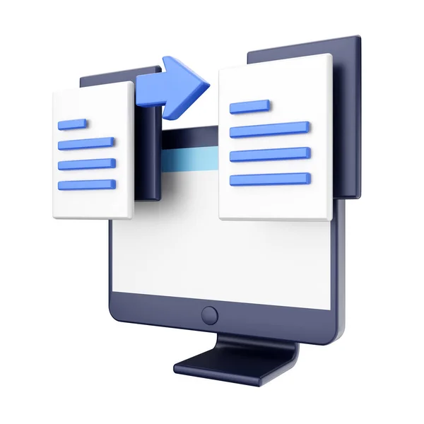 Computer Blue Folder Folder — Stock Photo, Image