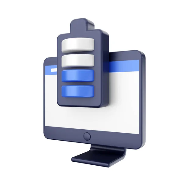 computer and file folder icon, vector illustration