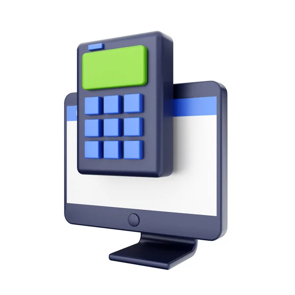 Kalkulator Niebieskim Tle — Zdjęcie stockowe