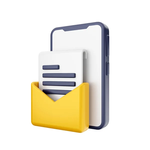 Render Mail Icon Envelope Message — Stock Photo, Image