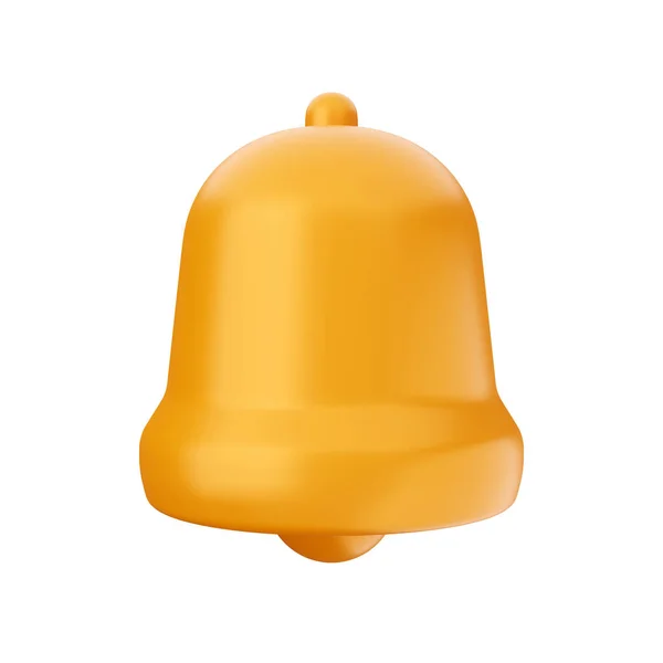 Realistyczna Żółta Ikona Dzwonka — Zdjęcie stockowe