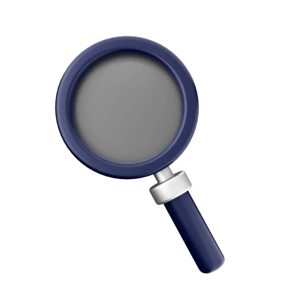 Magnifier White Isolated Background Illustration — Stock Photo, Image