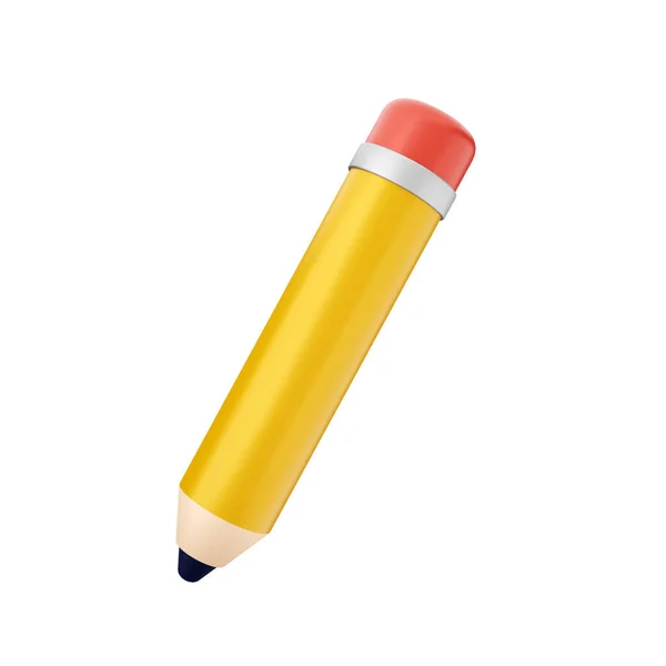 白い背景に隔離された黄色の鉛筆 — ストック写真