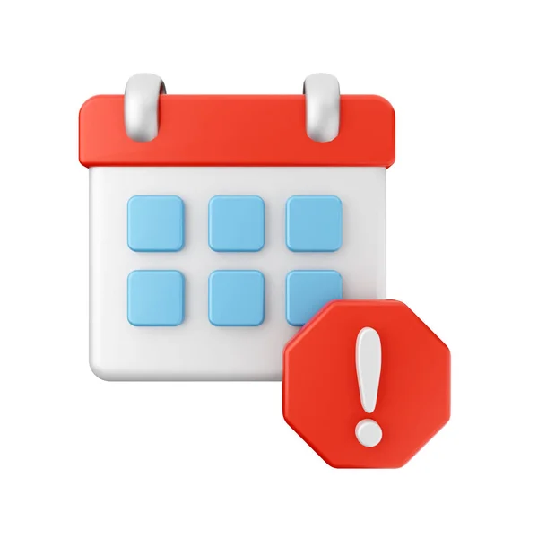 Calendar Calculator Isolated White Background Rendering — Stock Photo, Image