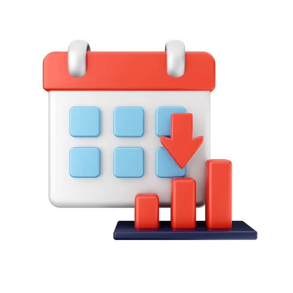 Business Concept Calculator Arrow Rendering — Stock Photo, Image