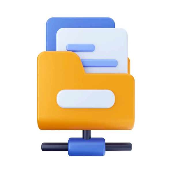 Folder File Icon Rendering — Stock Photo, Image