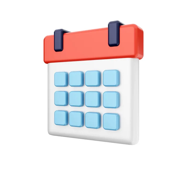 Renderização Uma Calculadora Plástico Azul Vermelho Sobre Fundo Branco Ilustração — Fotografia de Stock
