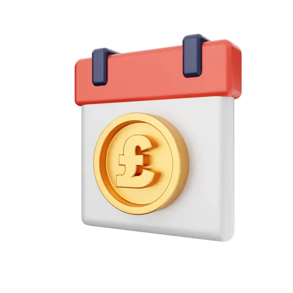 Bitcoin Coin Pound Sign Rendering — Stock Photo, Image